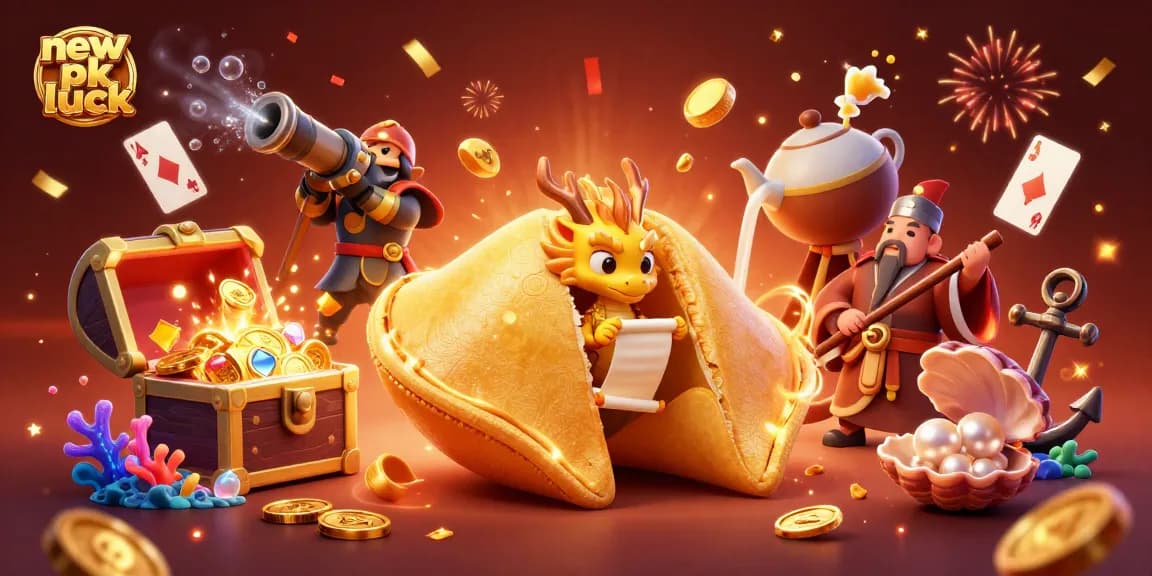 Experience big wins at new pk luck with dynamic gaming visuals and vibrant action in this colorful illustration