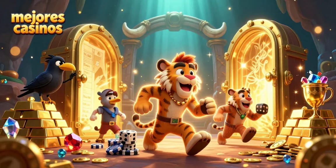 Juega en los mejores casinos online con el dúo prehistórico en acción y tesoros brillantes.