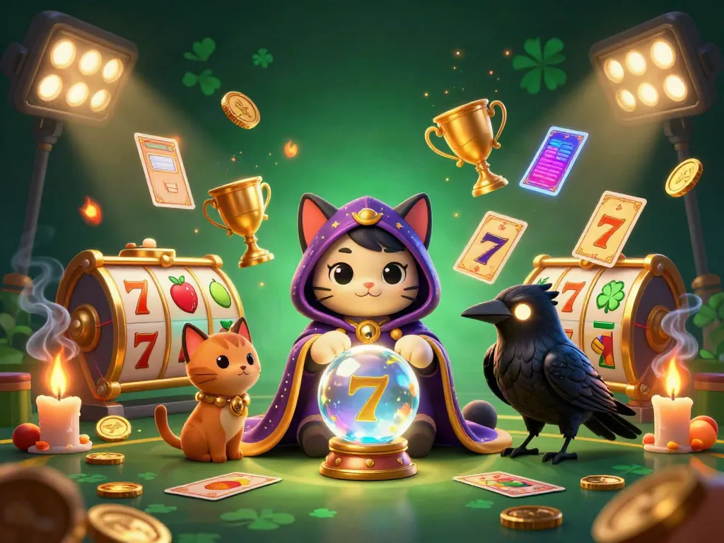 Engage with dewacair's immersive slot experience featuring a mystic cat and vibrant game elements.