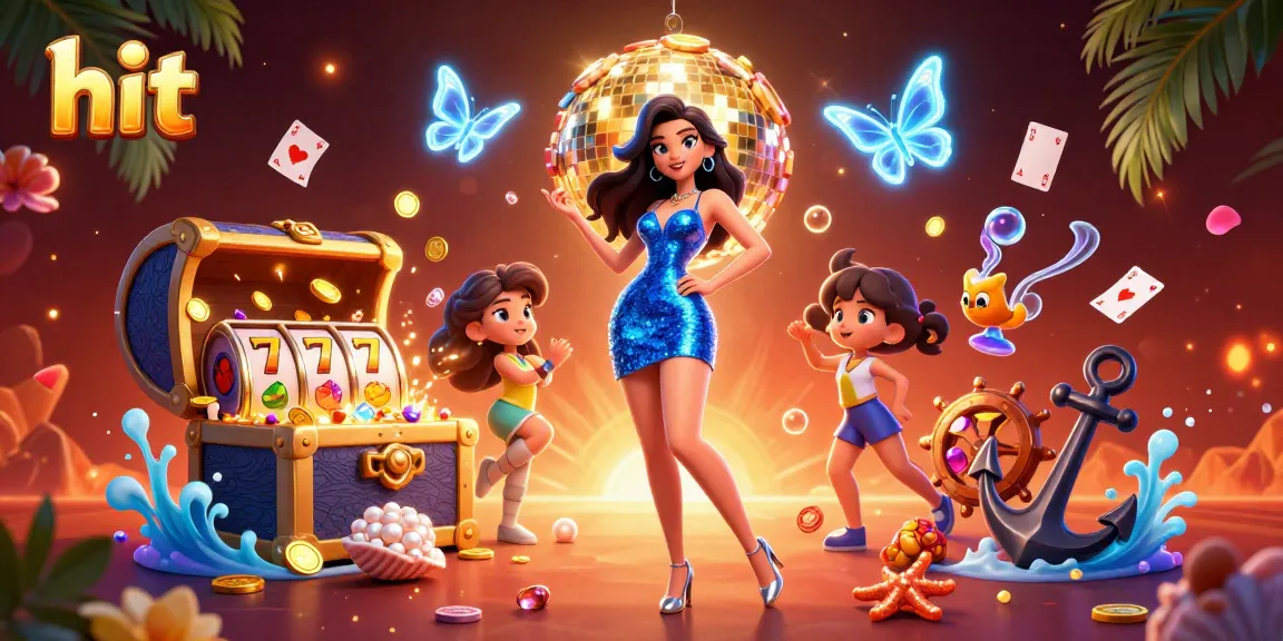 Hit dynamic scenes with glamorous casino-themed character, filled with vibrant game elements.