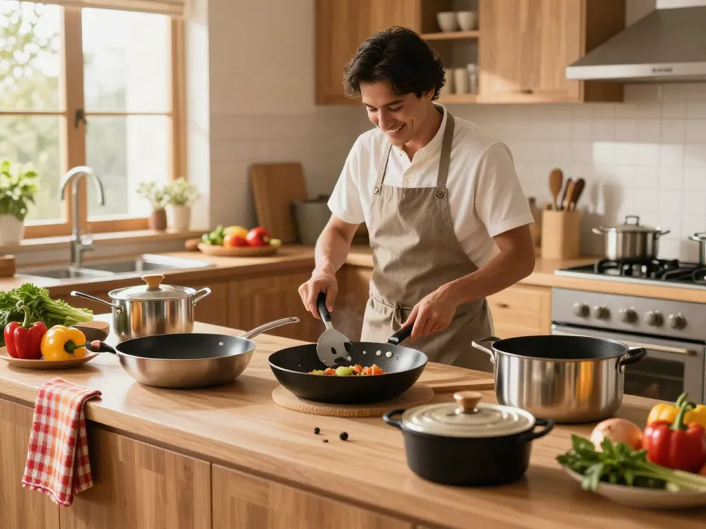 CookWare Price in Bangladesh displayed with vibrant cookware and fresh ingredients in a cozy kitchen.