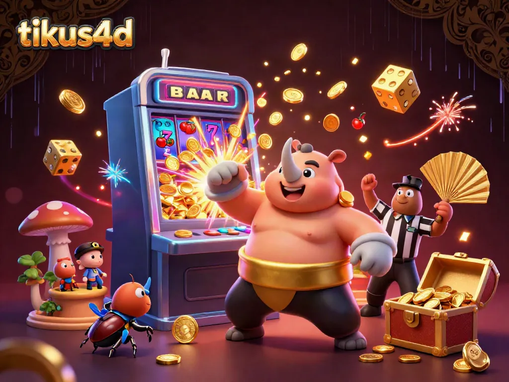 Memainkan tikus4d dengan kemenangan besar saat juara sumo beraksi dalam kasino 3D.