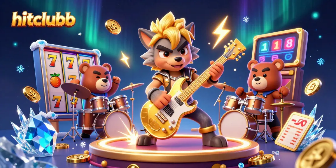Engage in thrilling slot gameplay at hitclubb, featuring vibrant characters and dynamic casino elements.