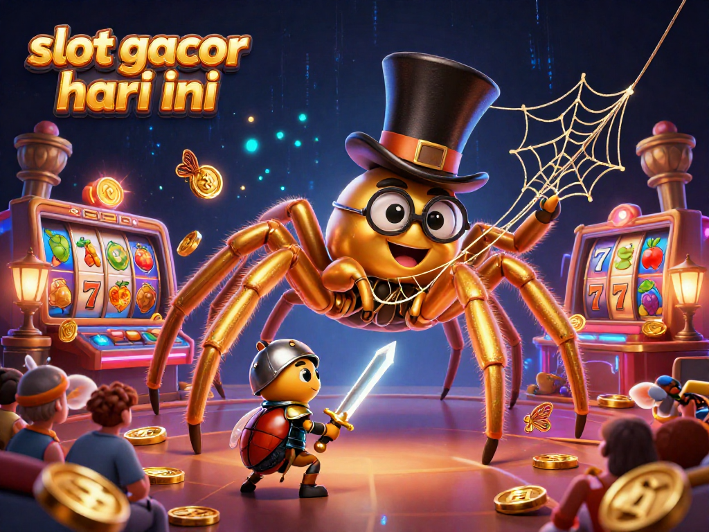Engage with slot gacor hari ini and spin luck with vibrant characters in a thrilling casino scene.