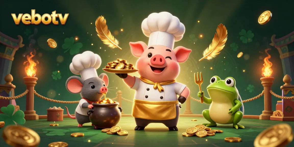 Experience vebotv's exciting virtual casino scene with charming characters and dynamic elements.