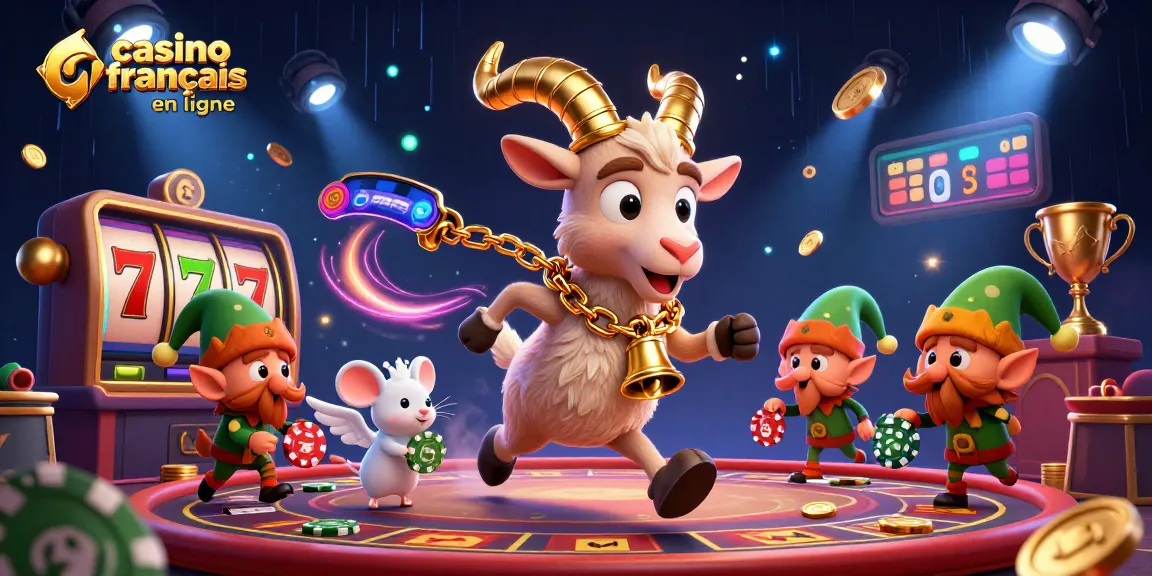 Jouez au casino français en ligne avec des personnages animés dans une scène dynamique pleine de détails.