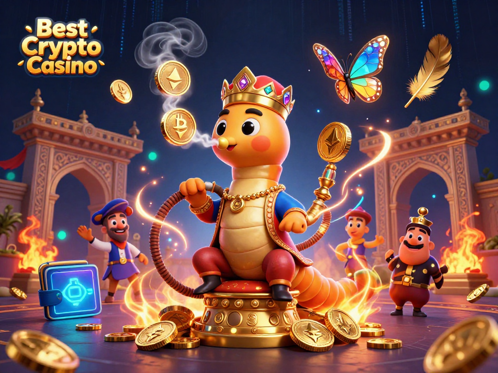 Enjoy the vibrant scene at the Best Crypto Casino with unique characters and dynamic elements.
