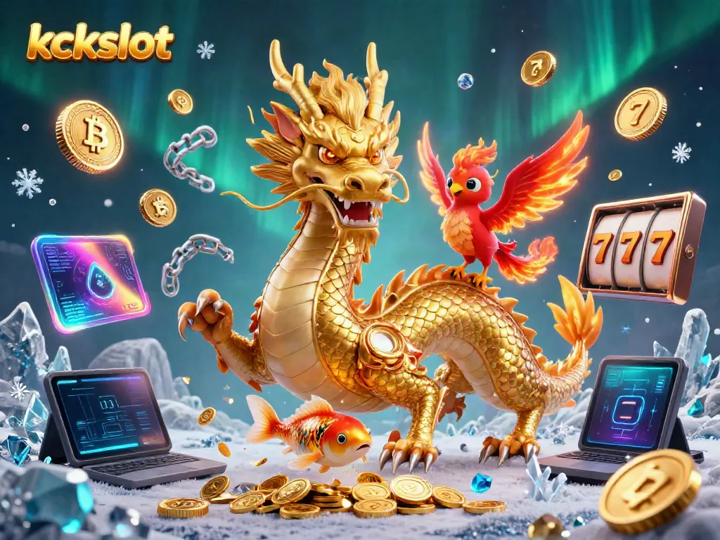 Menang besar di kckslot dengan naga emas menggenggam keberuntungan dan semangat bermain.