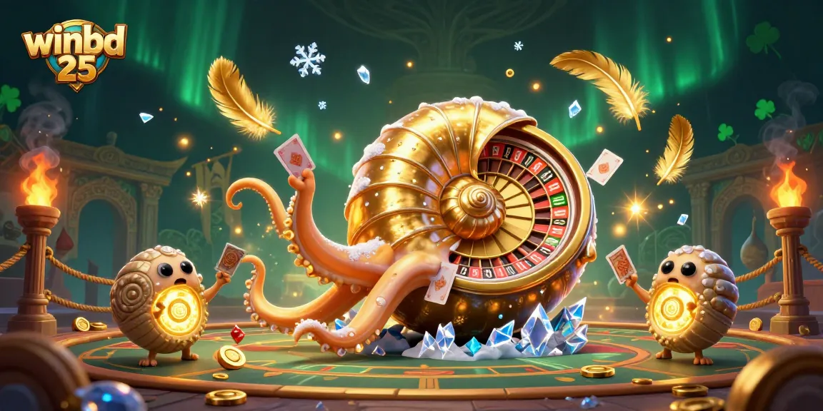 Experience thrilling gameplay with winbd 25, featuring a giant nautilus as the centerpiece and dynamic casino elements.