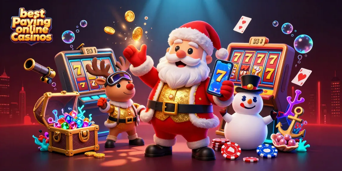 Experience the excitement of the best paying online casinos with Santa and his casino buddies!
