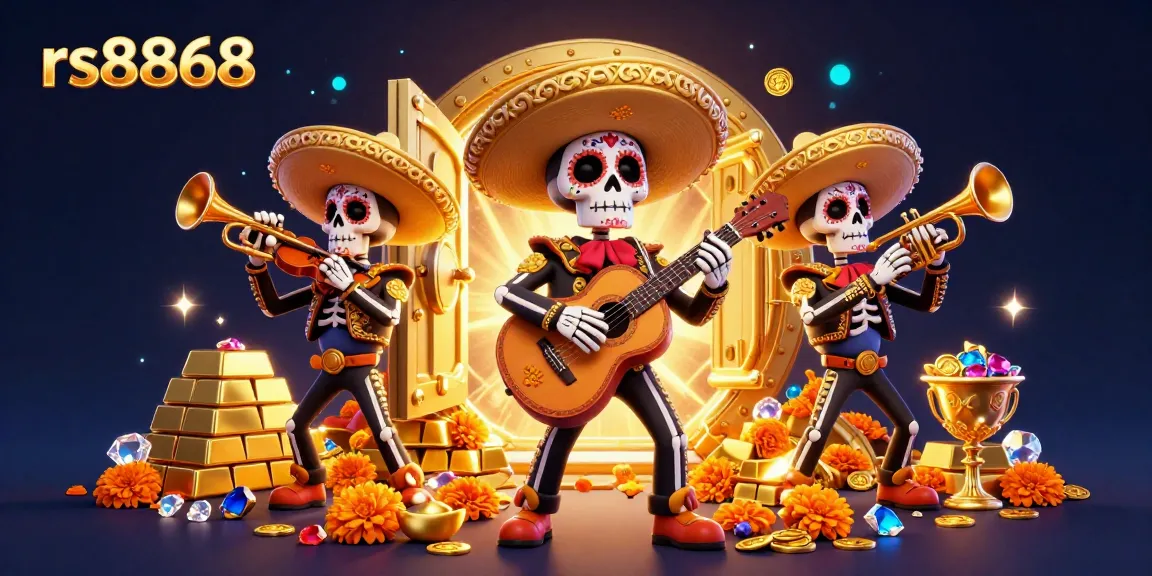 Experience the festive energy of the rs8868 mariachi band with dazzling casino elements and vibrant gems.