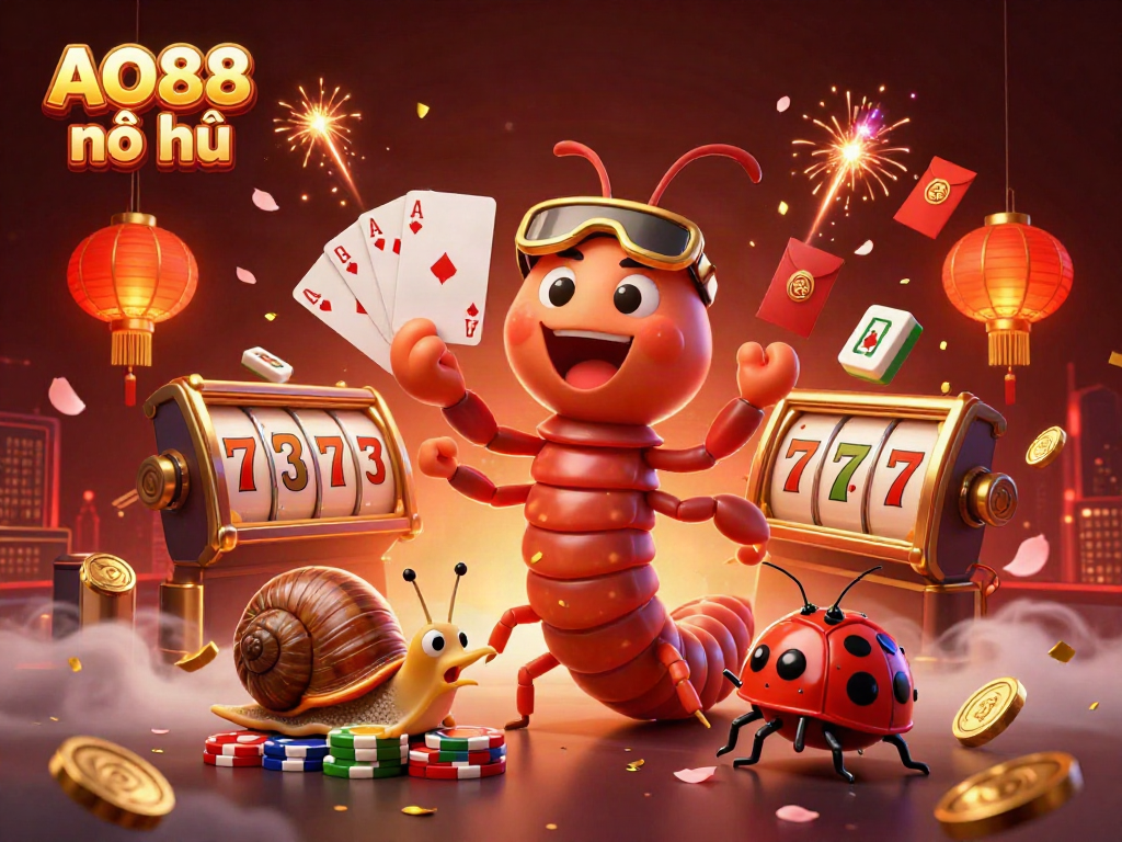 Spin the reels and win big with AO88 nổ hũ in this vibrant casino scene featuring captivating characters and exciting game elements.