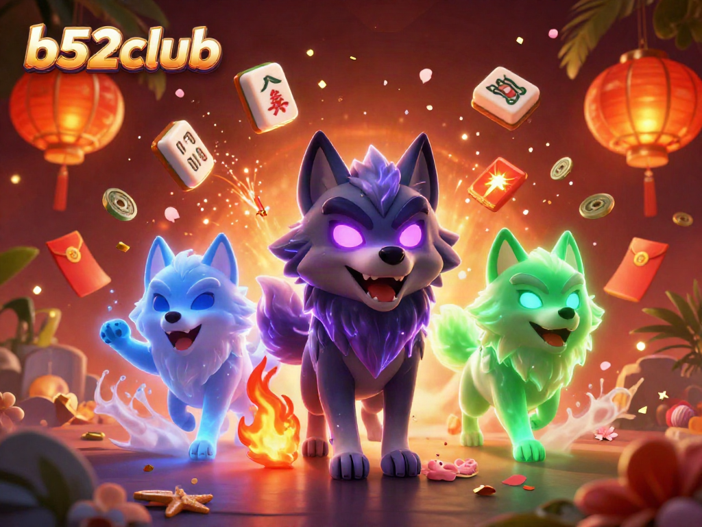 Experience thrilling gameplay at b52club with vibrant casino-themed illustrations