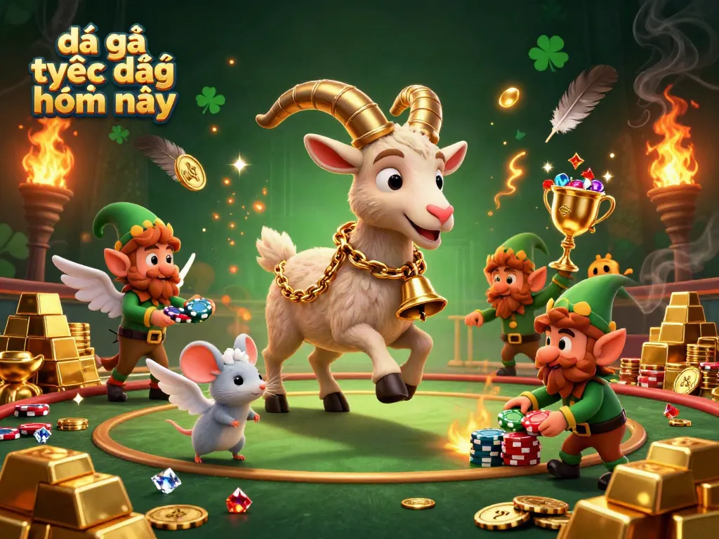 Experience exciting đá gà trực tiếp hôm nay in a vibrant, energetic casino scene filled with rich details.