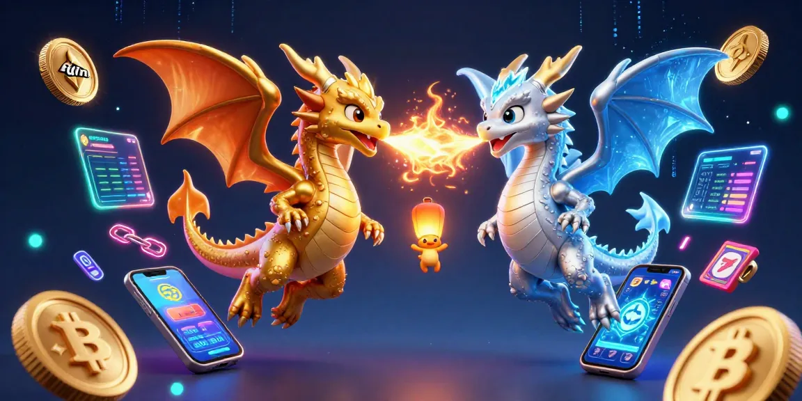 Engage with the vibrant iwin gaming scene featuring dynamic dragons and casino elements.