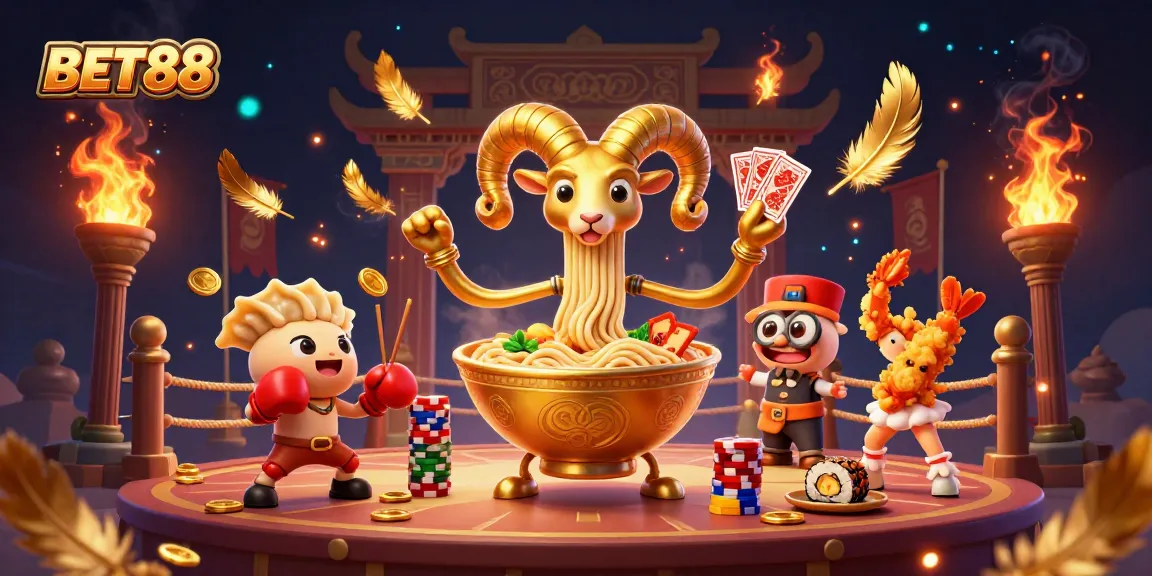 Engage in thrilling games at BET88 casino, featuring colorful characters and dynamic action.
