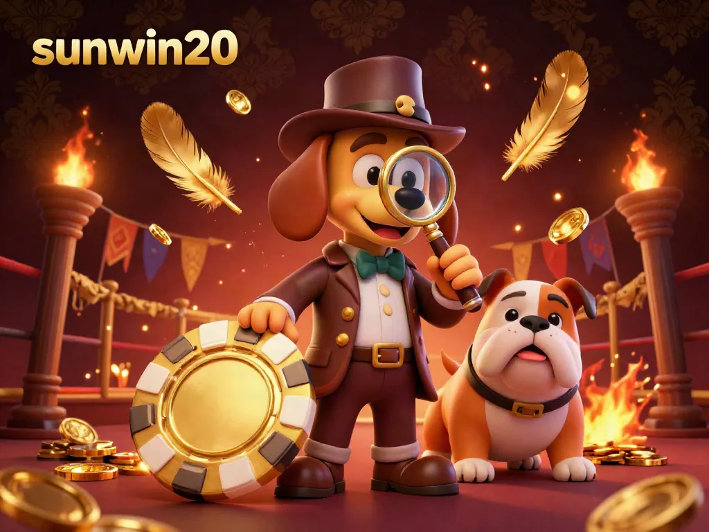 Experience the thrill of sunwin20 as a cartoon detective uncovers poker clues in a dazzling casino realm.