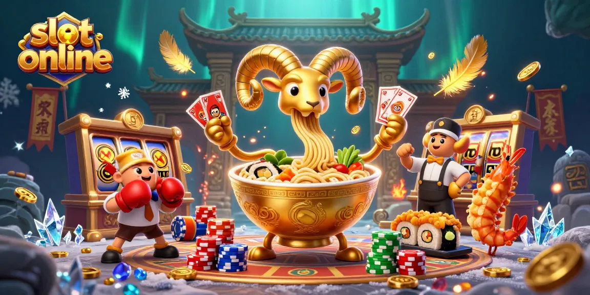 Engage in the thrilling world of slot online with vibrant characters and dynamic casino elements.