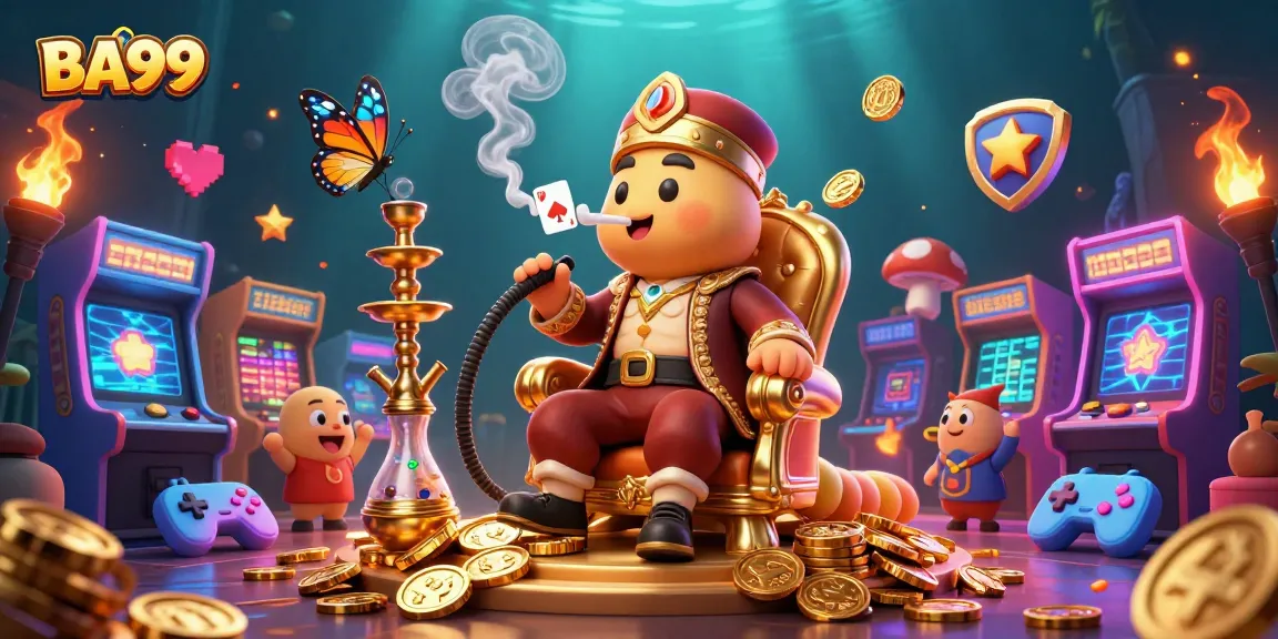 Experience thrilling gaming action with BA99 featuring vibrant characters and rich casino elements.