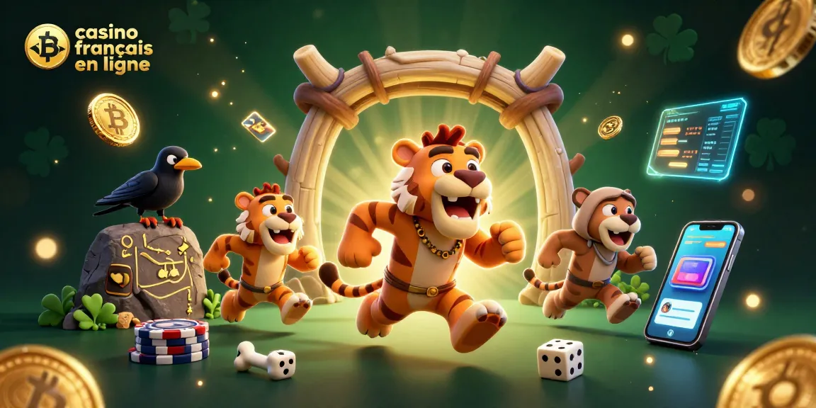 Jouez à des jeux de casino en ligne fiers à "casino français en ligne" avec une ambiance animée et colorée.
