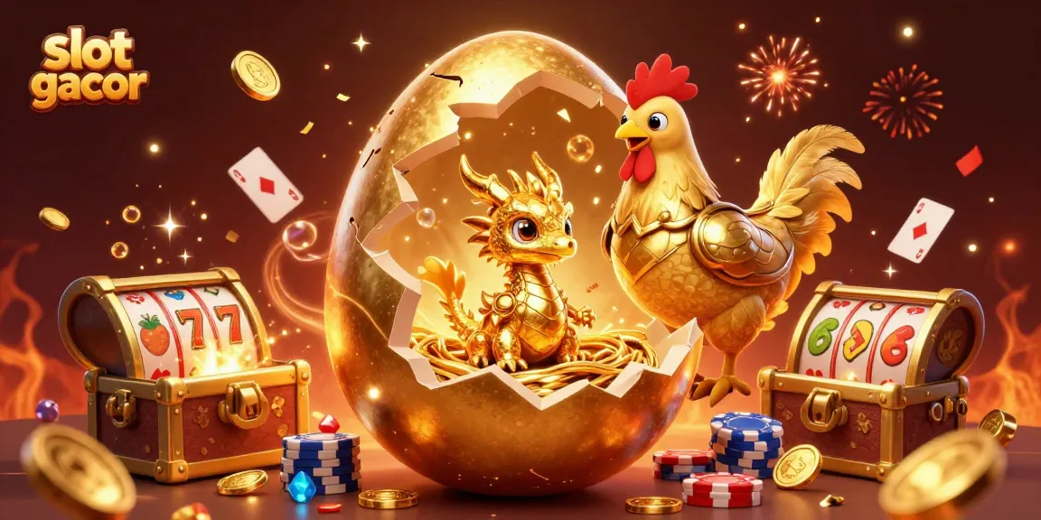 Experience slot gacor with a dazzling golden baby dragon guarding treasures and dynamic gaming elements.