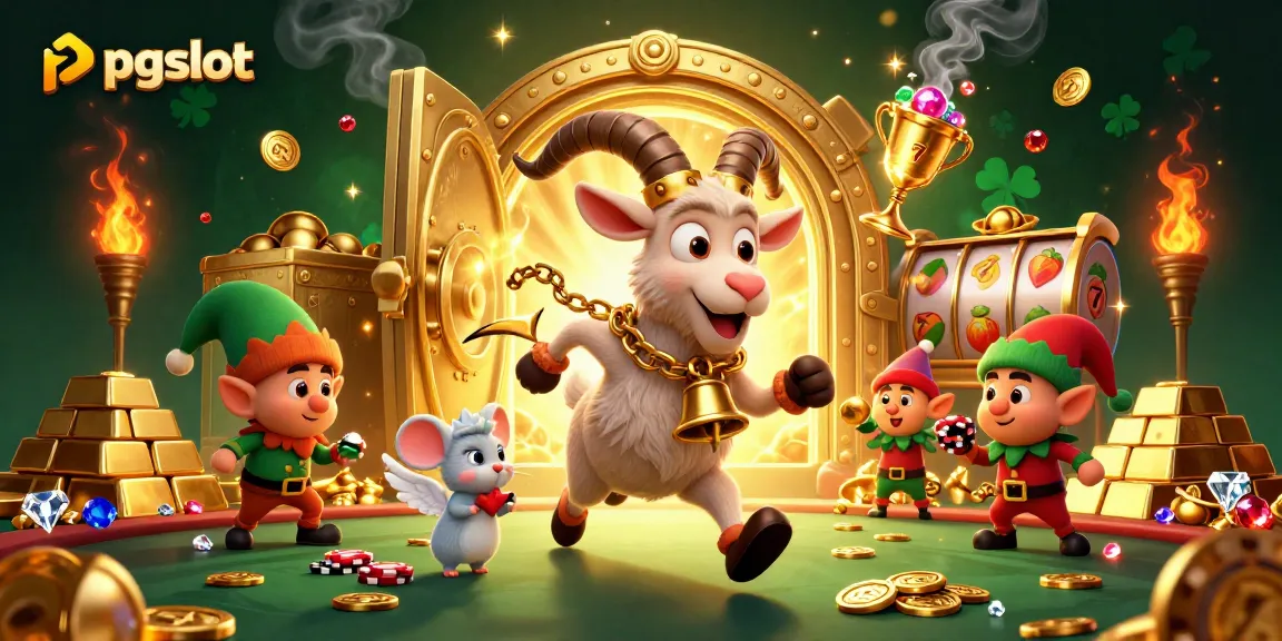 Experience thrilling PGSlot action with festive characters and magical casino elements.