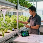 CIKA4D link highlighting innovative vertical farming solutions in a modern indoor agriculture facility.