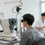 Advanced eye examination at SNU Eye Clinic showcasing icl covalent bond benefits in personalized vision correction.