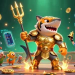 Engage with gg88's thrilling underwater colosseum, featuring a triumphant tiger shark and cryptocurrency elements.