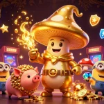 Experience the excitement of winning with 9bet88's fantasy casino adventure featuring gold and gems.