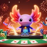 Engage in thrilling gameplay at kk55 with a vibrant casino scene featuring colorful 3D characters.