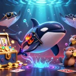 x88 offers thrilling slots adventure with cartoon characters celebrating wins in an underwater scene
